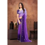 embroidered chiffon saree