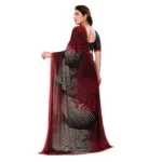 Generic Women's Georgette Printed Saree With Unstitched Blouse 5.5Mtr (Multicolor) - Image 3