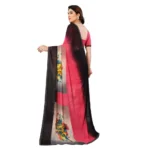 Generic Women's Georgette Printed Saree With Unstitched Blouse 5.5Mtr (Multicolor) - Image 3