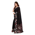 Black Georgette Saree - Angle 4