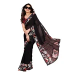 Black Georgette Saree - Angle 2