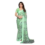 Light Green Georgette Printed Saree for Women