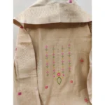 Generic Women's Banarasi Silk Printed Unstitched Salwar Suit Material With Dupatta (Cream, 3Mtrs) - Image 2