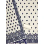 Generic Women's Banarasi Silk Printed Unstitched Salwar Suit Material With Dupatta (Navy Blue, 3Mtrs) - Image 3