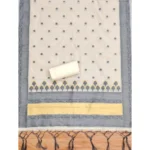 Generic Women's Banarasi Silk Printed Unstitched Salwar Suit Material With Dupatta (Grey, 3Mtrs) - Image 2