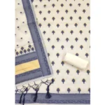 Generic Women's Banarasi Silk Printed Unstitched Salwar Suit Material With Dupatta (Navy Blue, 3Mtrs) - Image 3