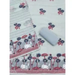 Generic Women's Banarasi Silk Printed Unstitched Salwar Suit Material With Dupatta (Grey, 3Mtrs) - Image 3