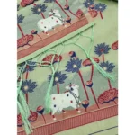 Generic Women's Banarasi Silk Printed Unstitched Salwar Suit Material With Dupatta (Pista, 3Mtrs) - Image 2