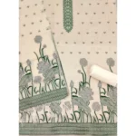 Generic Women's Banarasi Silk Printed Unstitched Salwar Suit Material With Dupatta (OffWhite, 3Mtrs) - Image 3