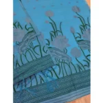 Generic Women's Banarasi Silk Printed Unstitched Salwar Suit Material With Dupatta (SkyBlue, 3Mtrs) - Image 2