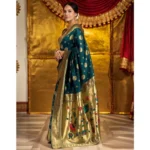 Teal Paithani Saree - Angle 4
