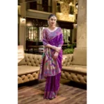 Purple Paithani Silk Saree - Angle 3