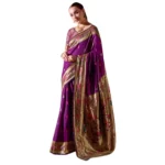Women's Purple Silk Saree