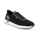 Generic men's black mesh lace-up casual shoes