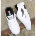 Mens White Casual Shoes - Angle 3