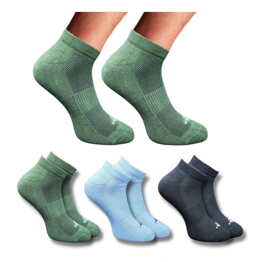 Multicolor printed low cut cotton socks for men and women