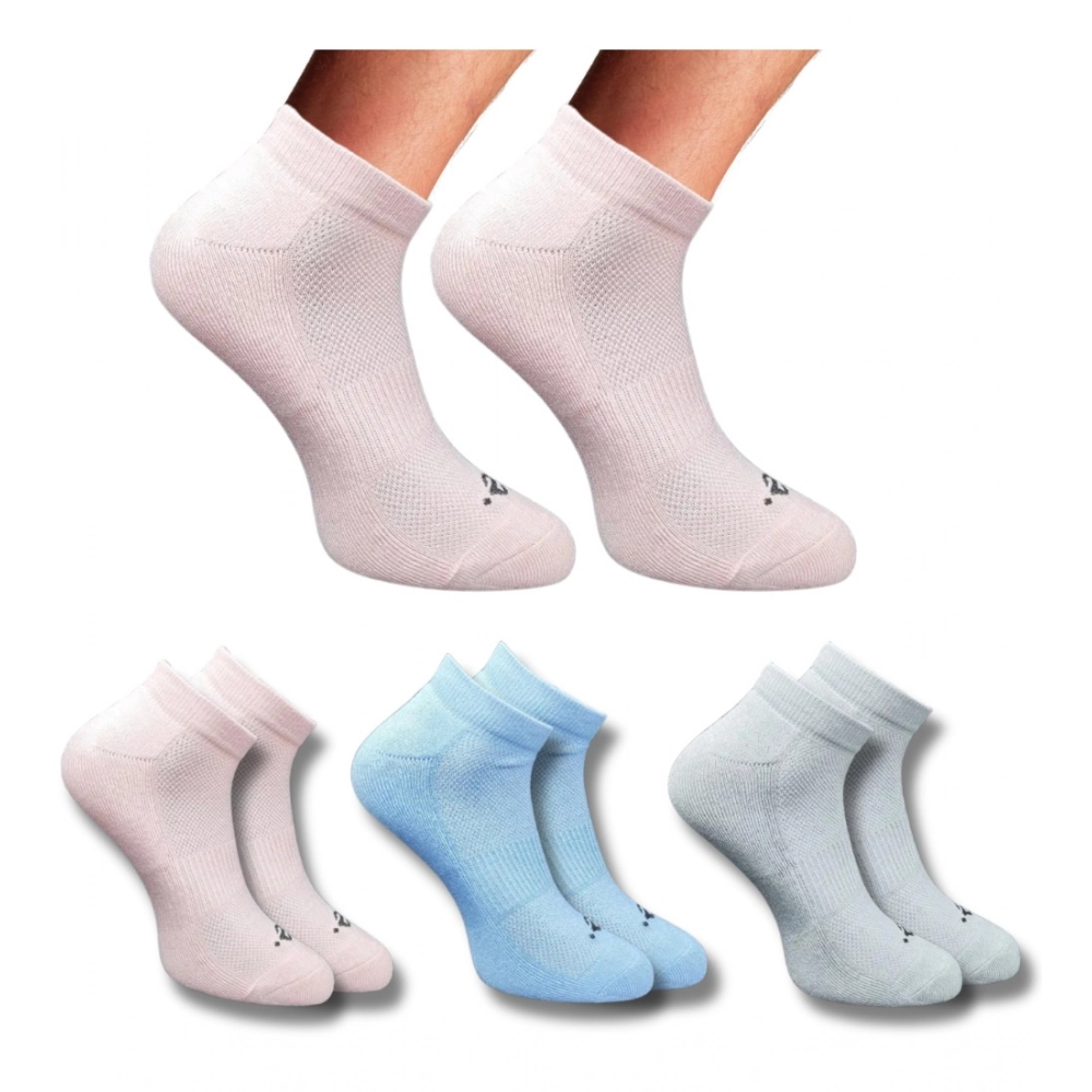 Multicolor printed low cut cotton socks for men and women