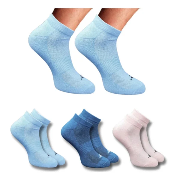 Multicolor printed low cut cotton socks for men and women