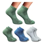 Multicolor 3-Pair Set of Unisex Casual Cotton Low Cut Socks
