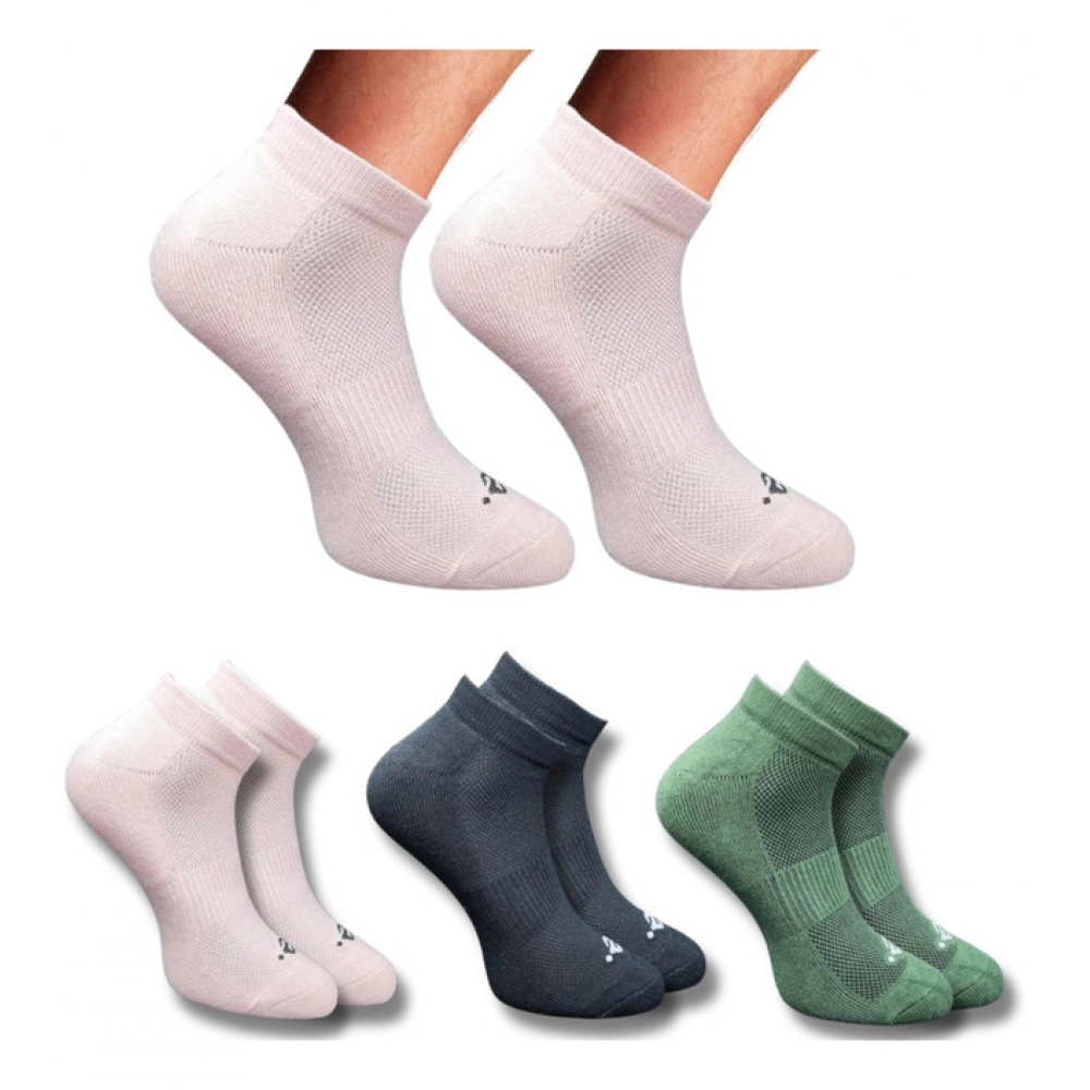 Multicolor 3-Pair Set of Unisex Casual Cotton Low Cut Socks