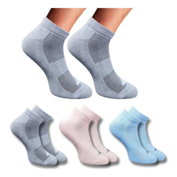 Multicolor 3-Pair Set of Unisex Casual Cotton Low Cut Socks