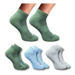 Multicolor 3-Pair Set of Unisex Casual Cotton Low Cut Socks
