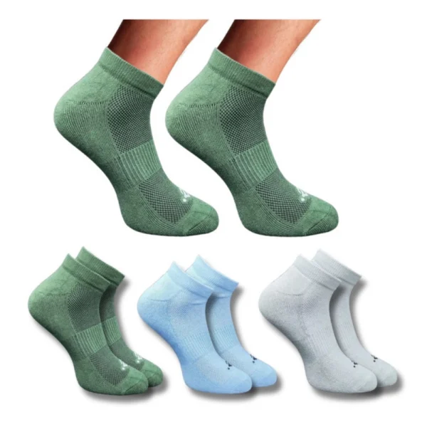 Multicolor 3-Pair Set of Unisex Casual Cotton Low Cut Socks