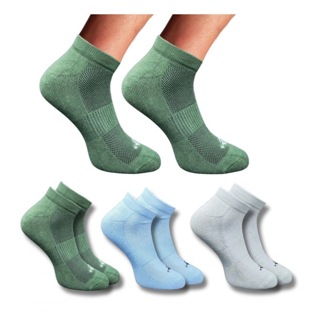 Multicolor 3-Pair Set of Unisex Casual Cotton Low Cut Socks