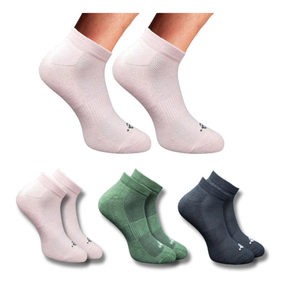 Multicolor 3-Pair Set of Unisex Casual Cotton Low Cut Socks