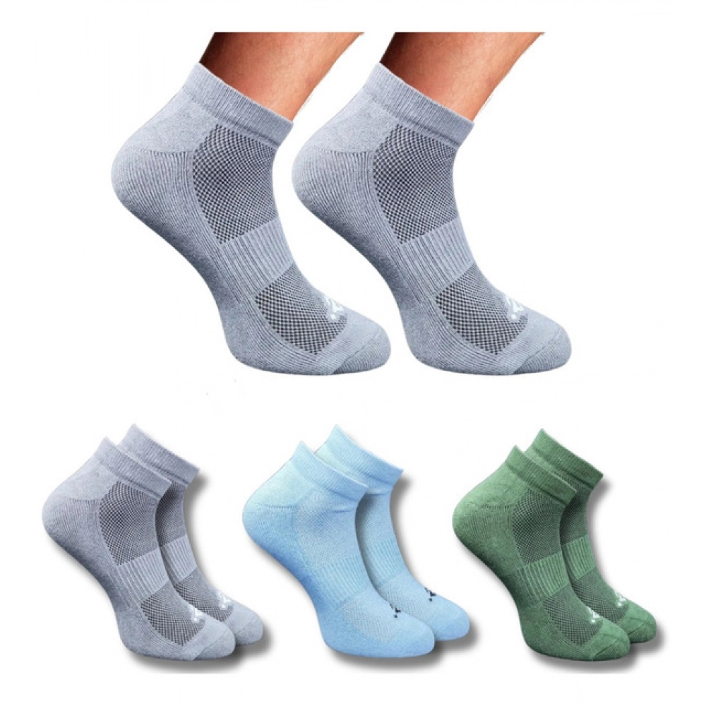 Multicolor Unisex Cotton Printed Low Cut Socks 3 Pair Set
