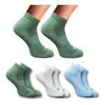 Multicolor Unisex Cotton Printed Low Cut Socks 3 Pair Set