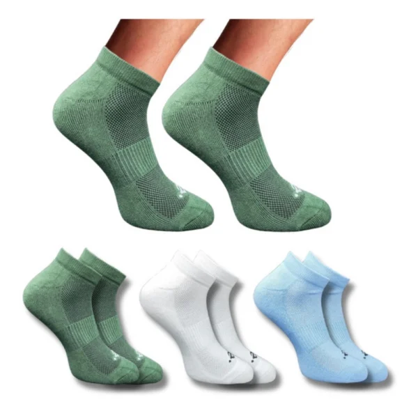 Multicolor Unisex Cotton Printed Low Cut Socks 3 Pair Set