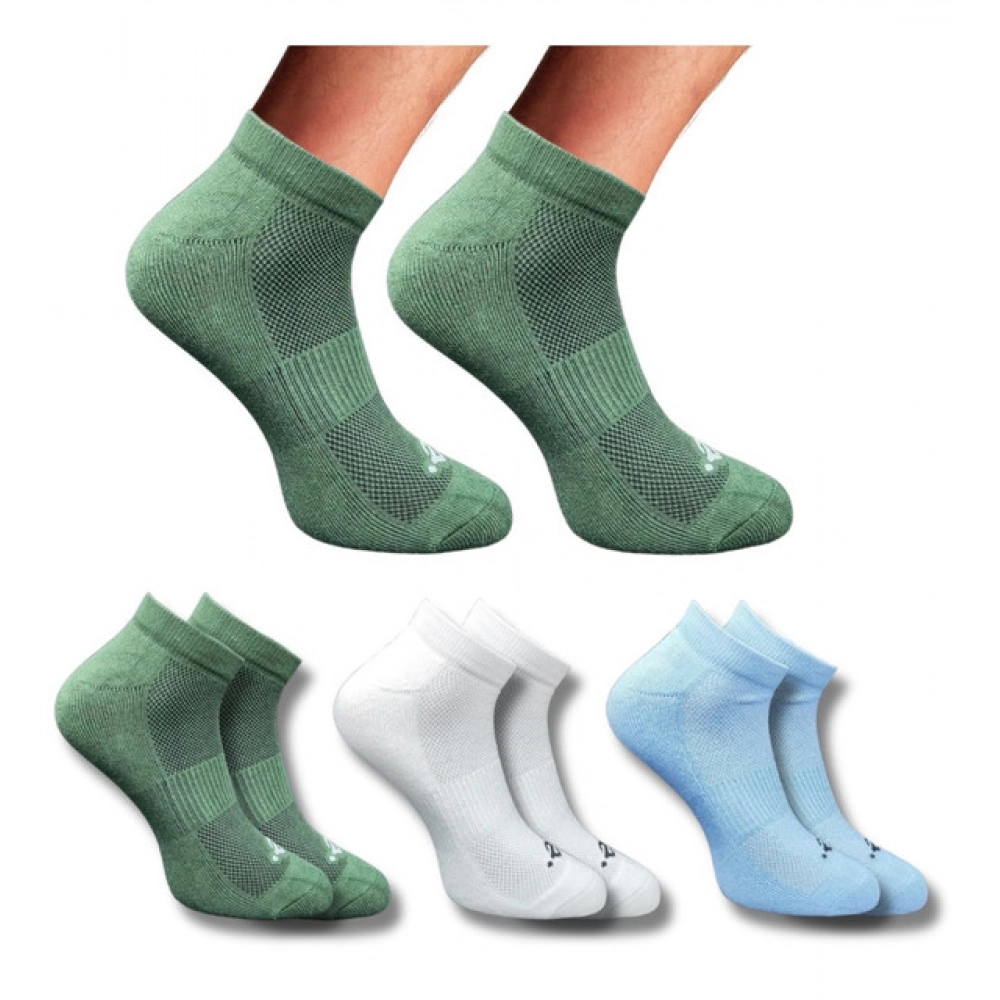 Multicolor Unisex Cotton Printed Low Cut Socks 3 Pair Set