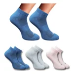 Multicolor Unisex Cotton Printed Low Cut Socks 3 Pair Set