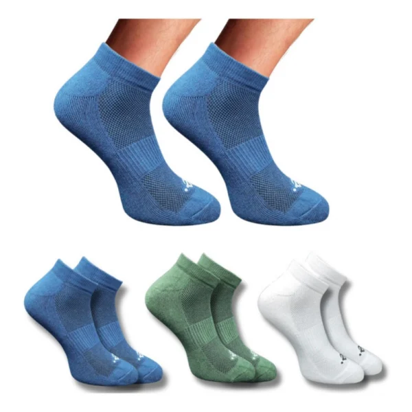 Multicolor Unisex Cotton Printed Low Cut Socks 3 Pair Set