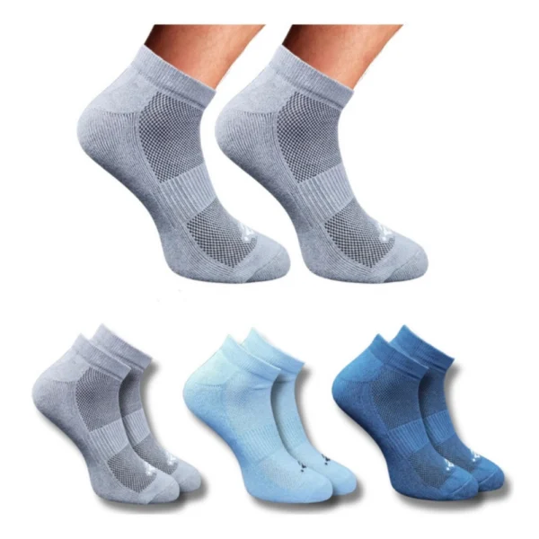 Multicolor Unisex Cotton Printed Low Cut Socks 3 Pair Set