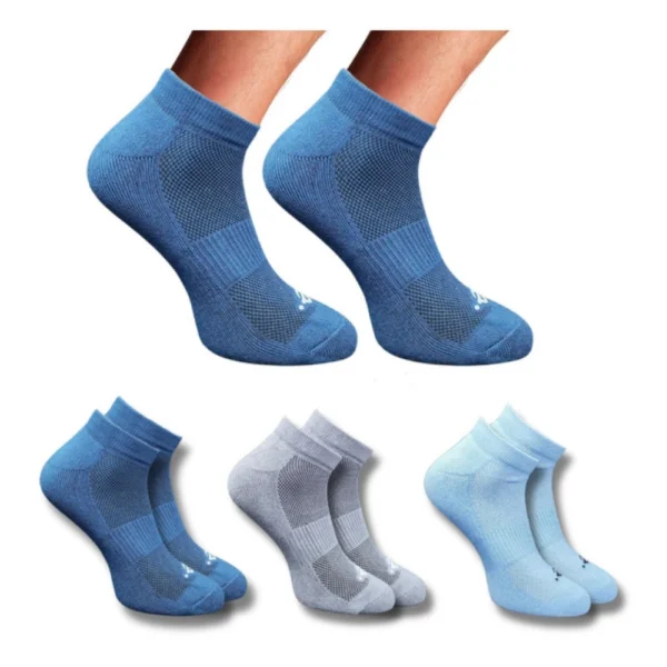 Multicolor 3 Pair Set of Unisex Casual Cotton Low Cut Socks