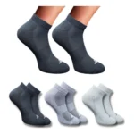 Multicolor 3 Pair Set of Unisex Casual Cotton Low Cut Socks