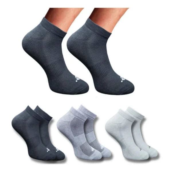 Multicolor 3 Pair Set of Unisex Casual Cotton Low Cut Socks