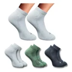 Multicolor 3 Pair Set of Unisex Casual Cotton Low Cut Socks