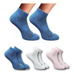 Multicolor 3 Pair Set of Unisex Casual Cotton Low Cut Socks