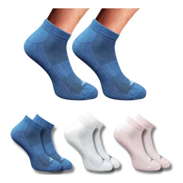 Multicolor 3 Pair Set of Unisex Casual Cotton Low Cut Socks