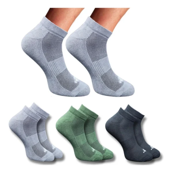 Multicolor 3 Pair Set of Unisex Casual Cotton Low Cut Socks