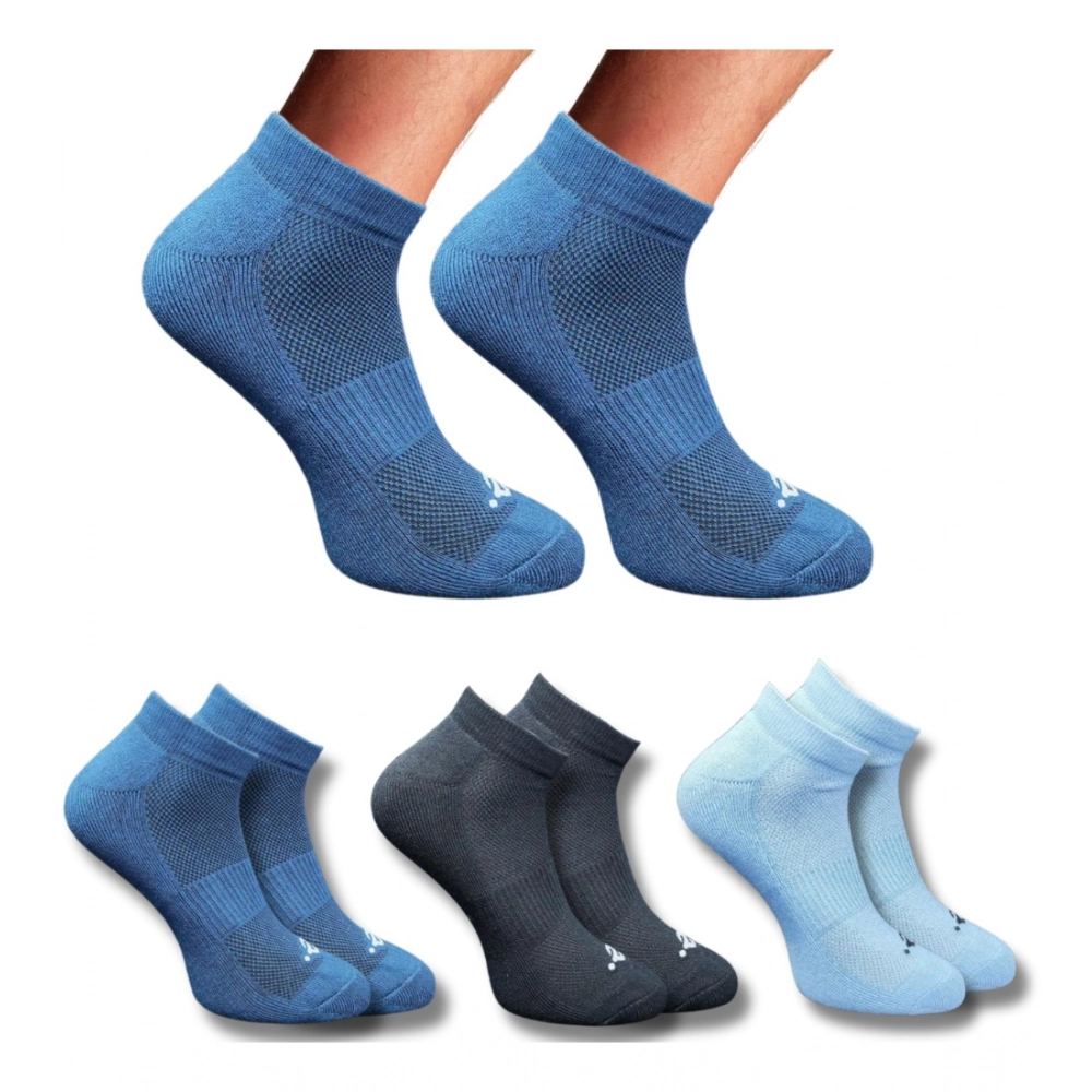 Multicolor 3 Pair Set of Unisex Casual Cotton Low Cut Socks