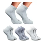 Multicolor 3 Pair Set of Unisex Casual Cotton Low Cut Socks