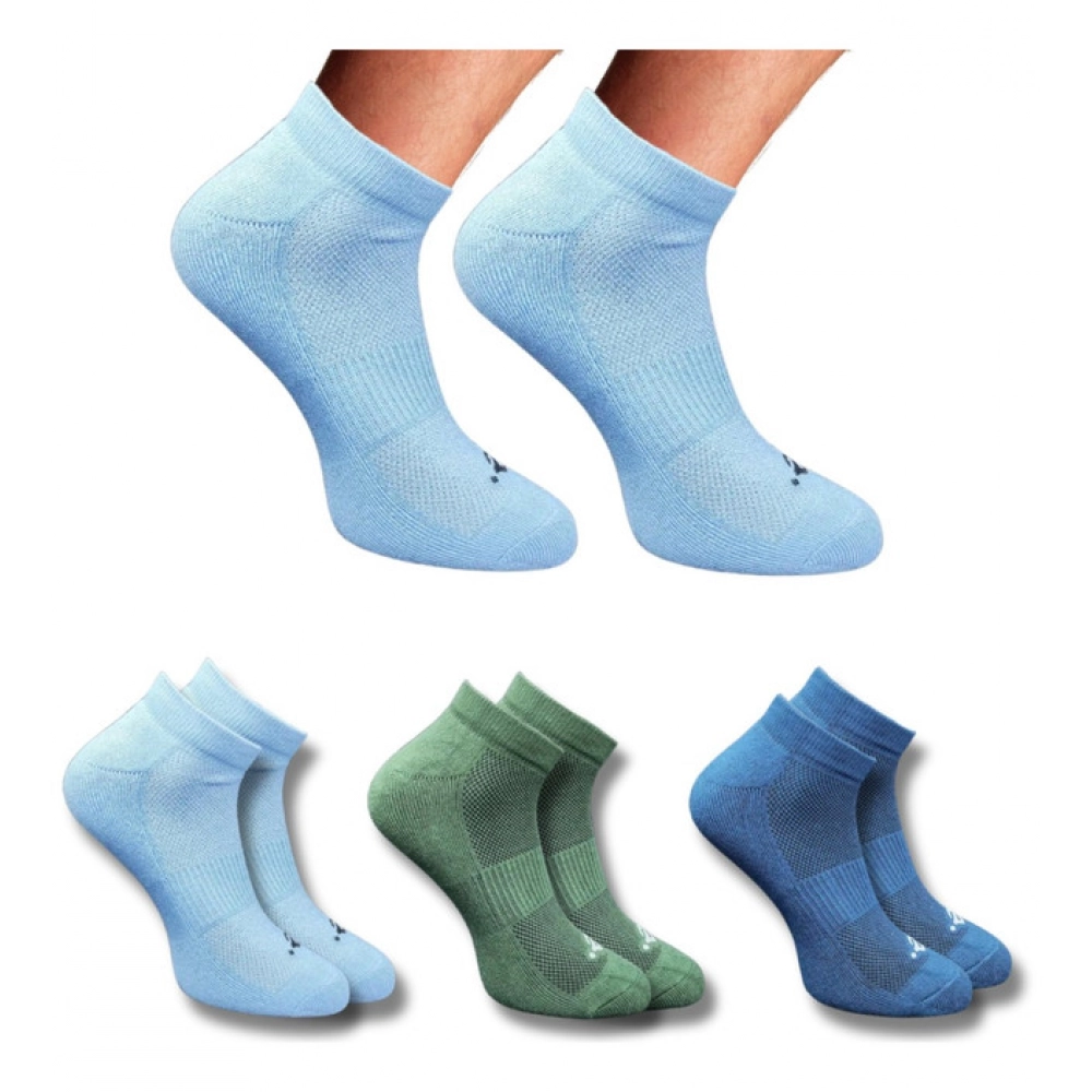 Multicolor 3 Pair Set of Unisex Casual Cotton Low Cut Socks