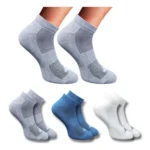 Multicolor 3 Pair Set of Unisex Casual Cotton Low Cut Socks