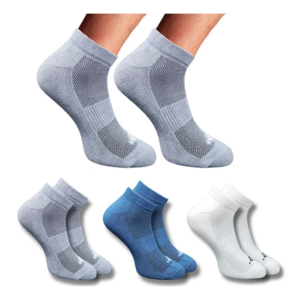 Multicolor 3 Pair Set of Unisex Casual Cotton Low Cut Socks