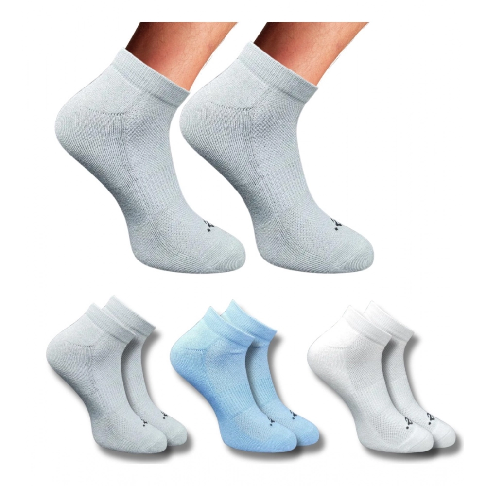 Multicolor 3 Pair Set of Unisex Casual Cotton Low Cut Socks
