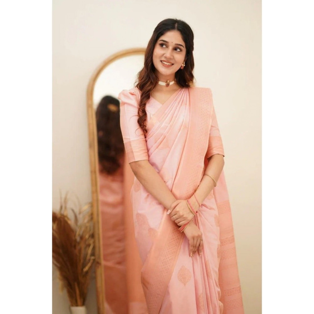 PID-63183-Generic-Women-s-Soft-Lichi-Silk-Jacquard-Work-Saree-With-Unstitched-Blouse-5-5-Mtr-Pink-1-1000x1000-1.webp Generic Women's Soft Litchi Silk Jacquard Work Saree With Unstitched Blouse 5.5Mtr (Pink) - Image 1